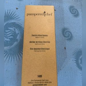 Pampered chef electric wine opener. New in box.